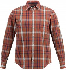 JP1880 Shirt Long Sleeve Checked Dark Orange TALL