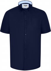 D555 James Camisa Oxford De Manga Curta TALL Azul Marinho