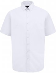 D555 Lucas Camisa Elástica De Manga Curta Resistente A Manchas E Sem Passar A Ferro Branca