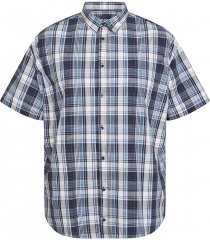 North Latitude 61115 Camisa aos Quadrados Corte Extra-Comprido Azul Marinho