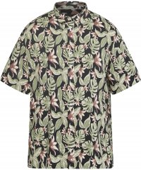 North Latitude 61357 Camisa de Viscose com Estampado Integral Preto