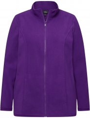 Ulla Popken Modular Fleece Zip Front Jacket Dark Plum