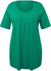 Ulla Popken Essential Front Pleat Tee Emerald Green