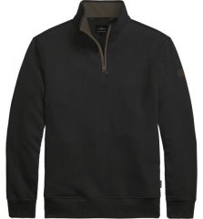 Double Outfitters MTOP-1163 Sweatshirt com meio fecho Preto