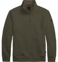 Double Outfitters MTOP-1163 Sweatshirt com meio fecho Caqui