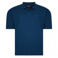 Espionage P074C Polo de Manga Curta Azul Petróleo Escuro
