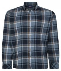 Espionage SH394 Camisa de xadrez escovada airforce/azul-marinho