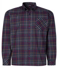 Espionage SH448 Camisa de xadrez escovada azul-marinho/multi