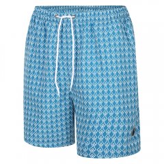 Espionage SW094 Calções de Banho com Estampado Geométrico Azul