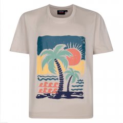 Espionage T448 desert island t-shirt estampada cru
