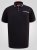 D555 Potts Jersey Polo With Jacquard Collar & Cuffs Preto - Pólos - Pólos Tamanhos Grandes Homem