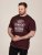 D555 Baldwin Grumpy Old Man Club Print Crew Neck T-shirt Burgundy/ Black Twist - T-shirts - T-shirts Homem Tamanhos Grandes
