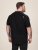 D555 Potts Jersey Polo With Jacquard Collar & Cuffs Preto - Pólos - Pólos Tamanhos Grandes Homem