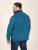 D555 Conway 1 1/4 Zip Neck Fleece Sweatshirt With Bear Logo Teal - Sweatshirts & hoodies - Sweatshirt & Camisolas com Capuz tamanhos grandes
