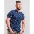 D555 Davian Hawaii Shirt Navy - Camisas - Camisas Homem Tamanhos Grandes