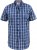 D555 Walcot Check Button Down Collar S/S Shirt Navy - Camisas - Camisas Homem Tamanhos Grandes