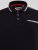 D555 Potts Jersey Polo With Jacquard Collar & Cuffs Preto - Pólos - Pólos Tamanhos Grandes Homem