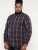 D555 Gladstone Check Button Down Collar Shirt - Camisas - Camisas Homem Tamanhos Grandes