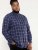 D555 Townsville Check Button Down Collar Shirt Navy - Camisas - Camisas Homem Tamanhos Grandes