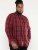 D555 Benalla Check Long Sleeve Button Down Shirt - Camisas - Camisas Homem Tamanhos Grandes
