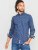 D555 Edmund AOP Shirt Navy - Camisas - Camisas Homem Tamanhos Grandes