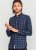 D555 Dovercourt Flannel Check Shirt Blue and Black - Camisas - Camisas Homem Tamanhos Grandes