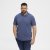 North Latitude Polo Blue Melange - Pólos - Pólos Tamanhos Grandes Homem