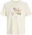 Jack & Jones Almeria Front Print Crew Neck T-Shirt Antique White - T-shirts - T-shirts Homem Tamanhos Grandes