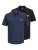 Jack & Jones Rush polo pack de 2 preto/azul-marinho - Pólos - Pólos Tamanhos Grandes Homem