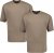Adamo Marlon Comfort fit 2-pack T-shirt Khaki - T-shirts - T-shirts Homem Tamanhos Grandes