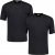Adamo Marlon Comfort fit 2-pack T-shirt Black - T-shirts - T-shirts Homem Tamanhos Grandes