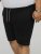D555 STEFAN1 Elasticated Waist Loop Back Shorts Black - Calças & Calções de Fato de Treino - Calças de Fato de Treino Tamanhos Grandes 
