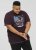 D555 NOVA Cali Surf Printed Crew Neck T-Shirt Plum - T-shirts - T-shirts Homem Tamanhos Grandes