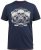 D555 COOK Trio Of Skulls Printed Crew Neck T-Shirt Slate Blue - T-shirts - T-shirts Homem Tamanhos Grandes