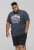 D555 COOK Trio Of Skulls Printed Crew Neck T-Shirt Slate Blue - T-shirts - T-shirts Homem Tamanhos Grandes