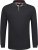 Adamo Peter Comfort fit Long sleeve Polo Black - Pólos - Pólos Tamanhos Grandes Homem