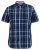 D555 HADSTOCK Check Button Down Collar S/S Shirt Navy - Camisas - Camisas Homem Tamanhos Grandes