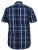 D555 HADSTOCK Check Button Down Collar S/S Shirt Navy - Camisas - Camisas Homem Tamanhos Grandes