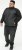 D555 MARSDEN Hybrid Knitted Jacket With Bonded Fleece Lining Black - Casacos - Casacos Homem Tamanhos Grandes