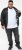 D555 MARSDEN Hybrid Knitted Jacket With Bonded Fleece Lining Black - Casacos - Casacos Homem Tamanhos Grandes