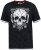 D555 DARREN Skull Printed T-Shirt With Double Layer On Hem & Cuff Black Reno - T-shirts - T-shirts Homem Tamanhos Grandes