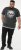 D555 DARREN Skull Printed T-Shirt With Double Layer On Hem & Cuff Black Reno - T-shirts - T-shirts Homem Tamanhos Grandes