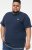 D555 SANDFORD Double Layer On Neck Ribs And Hem Waffle Textured T-Shirt Navy - T-shirts - T-shirts Homem Tamanhos Grandes
