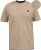 D555 SANDFORD Double Layer On Neck Ribs And Hem Waffle Textured T-Shirt Beige - T-shirts - T-shirts Homem Tamanhos Grandes