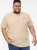 D555 SANDFORD Double Layer On Neck Ribs And Hem Waffle Textured T-Shirt Beige - T-shirts - T-shirts Homem Tamanhos Grandes