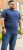 D555 ORSTON Reno Fabric Crew Neck T-Shirt With Chest Embroidery Blue Reno - T-shirts - T-shirts Homem Tamanhos Grandes