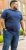 D555 ORSTON Reno Fabric Crew Neck T-Shirt With Chest Embroidery Blue Reno - T-shirts - T-shirts Homem Tamanhos Grandes