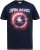 D555 ROGERS Official Captain America Printed T-Shirt Dark Navy - T-shirts - T-shirts Homem Tamanhos Grandes
