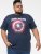D555 ROGERS Official Captain America Printed T-Shirt Dark Navy - T-shirts - T-shirts Homem Tamanhos Grandes