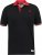 D555 CHESTER Pique Polo With Red Collar With Tipping Detail And Chest Embroidery Black - Pólos - Pólos Tamanhos Grandes Homem